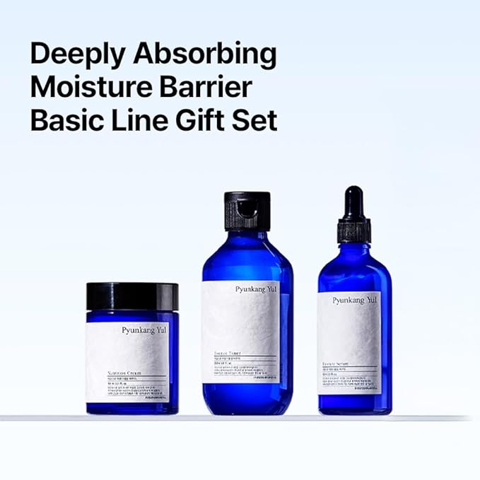 [PKY] Pyunkang Yul Basic Line Skincare Gift Set Holiday Essentials for Moisturizing &amp Nourishing Toner Serum &amp Face Cream Ideal for Gifting (3-Item Set)