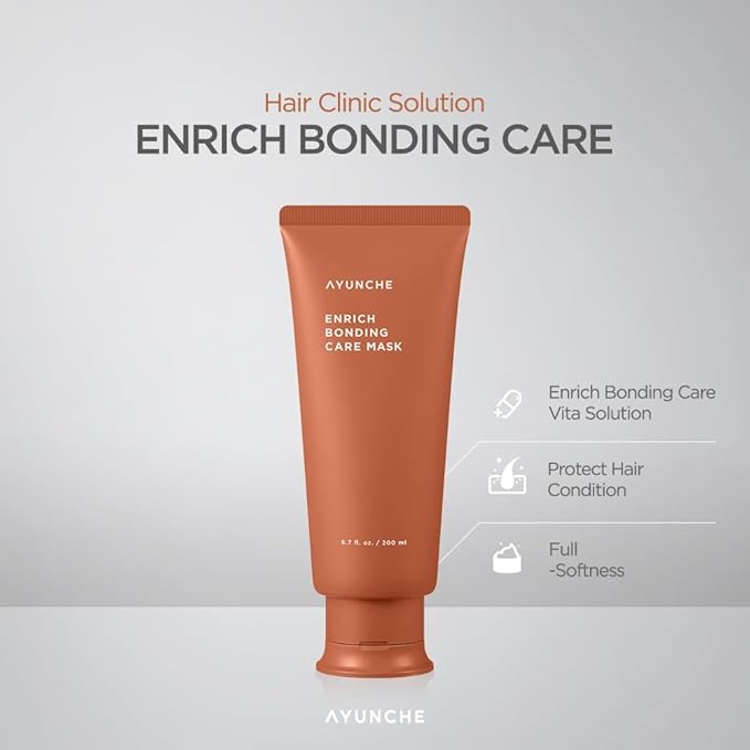 AYUNCHE Enrich Bonding Hair Mask 6.7 fl oz ? Intensive Bond Repair Deep Moisture &amp Elasticity Boost Nourishing Treatment for Dry Damaged &amp Color-Treated Hair