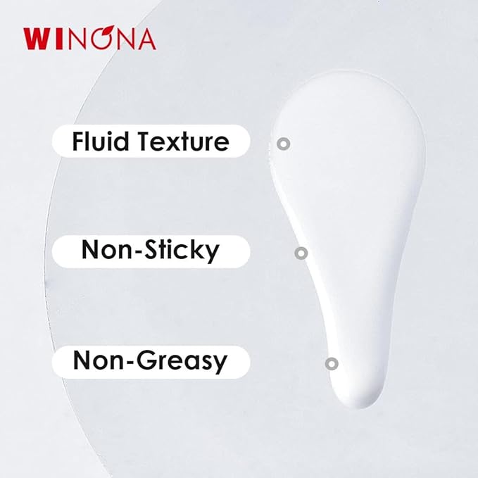 WINONA Sunblock Milk SPF 50+++ Alcohol-Free Face Sunscreen for Sensitive Skin Lightweight &amp Non-Greasy Waterproof Sun Protection 1.76oz