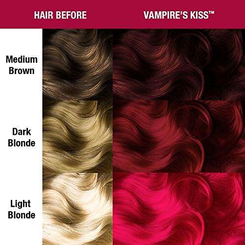 MANIC PANIC Classic Vampire's Kiss Semi Permanent Hair Color - Medium Red Hair Dye for Women &amp Men That Lasts 4-6 Weeks - Vegan Ammonia &amp Cruelty-Free - Create &amp Mix Custom Shades (4oz /