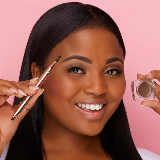 tarte big ego fill service brow brush &amp spoolie ? Angled Brow Brush for Easy Eyebrow Shaping &amp Filling Dual-Ended Makeup Tool for Defined Brows Vegan &amp Cruelty Free