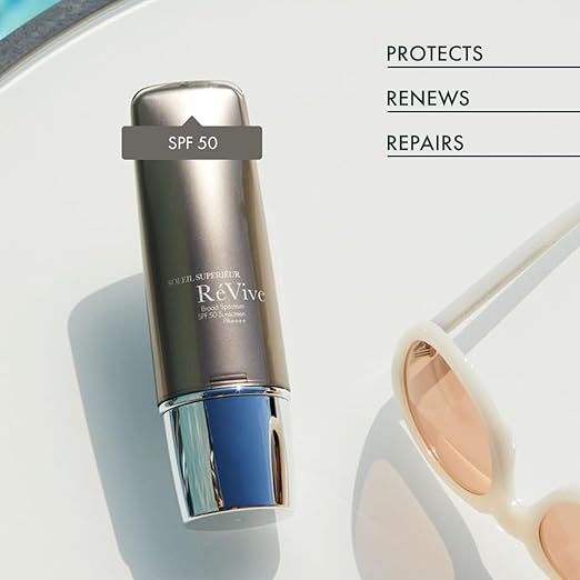 R?Vive Soleil Superi?ur Face Sunscreen - Broad Spectrum SPF 50 Sunscreen - Ultra-Transparent &amp Anti Aging Sun Care to Help Improve Skin Barrier Repair &amp Protect Against UVA/UVB Rays (1.7 oz)