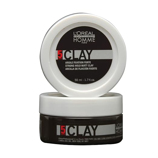 L'Or?al Professionnel Paris Men?™s Styling Clay - For All Hair Types Provides Strong Hold and Matte Finish