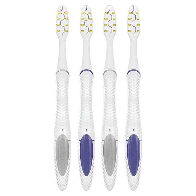 Oral-B Pulsar Vibrating Bristles Toothbrush Medium 4 Pack (Colors May Vary)