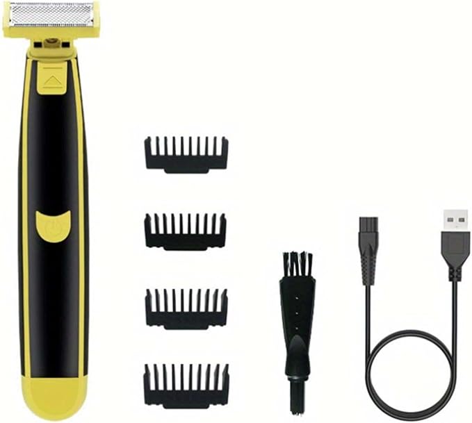 2024 New Full Body Washed Wet and Dry Shaver Full Body Men's Electric Shaver Wash Wet and Dry Double Shave Dry Wet Waterproof Mens Rotary Facial Shaver Ergonomic Body Shaver (1PC)