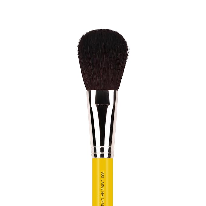 Bdellium Tools Professional Makeup Brush - Studio Series 980 Large Natural Powder - With Soft Synthetic Fibers For Airbrushed Finish (Yellow 1pc)