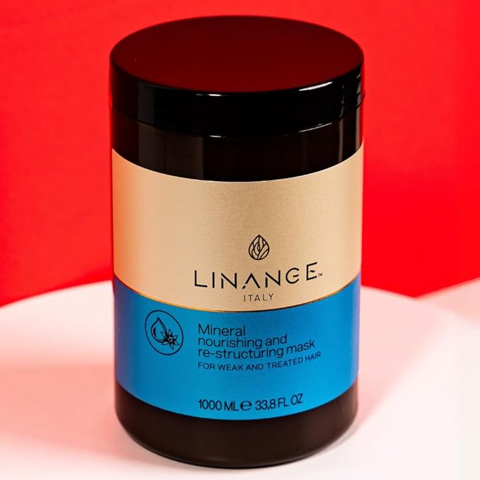 Linange Mineral Mask 1000ml Unisex Skin Treatment Cream Nourishing Ingredients for Softness Shine and Volume