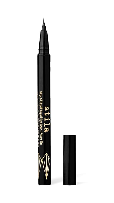 stila Waterproof Liquid Eye Liner Stay All Day Makeup with Fine Brush Tip Lasting Satin Finish Smudge-Proof &amp Transfer-Resistant