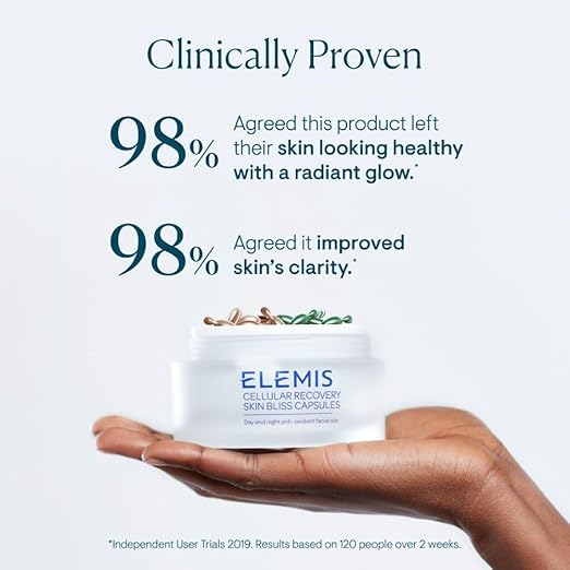 ELEMIS Skin Bliss Capsules 60 Count ? Antioxidant-Rich Anti-Aging Day &amp Night Face Oils Purify Replenish &amp Nourish the Skin Skincare Serum Capsules for Face