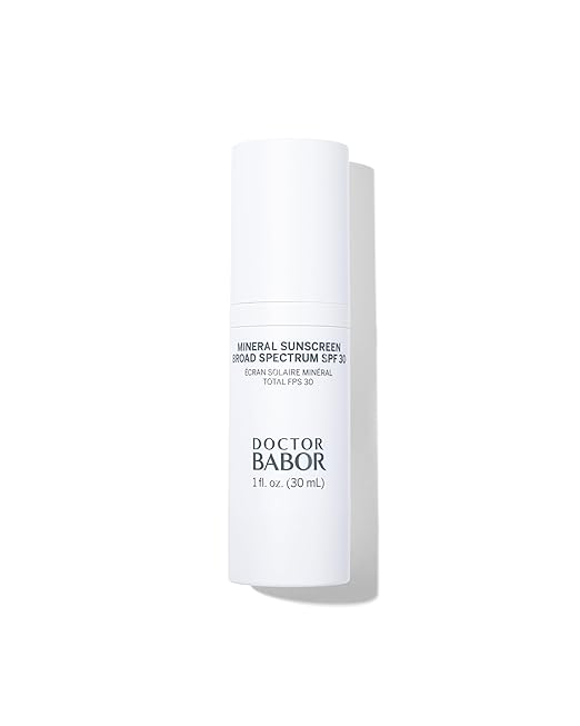DOCTOR BABOR Protect Rx Mineral Face Sunscreen SPF 30 Physical Protection with No White Cast Non Tinted Sheer Mineral Coverage for Anti Aging and Wrinkle Defense Moisturizing Under Makeup 1 oz.