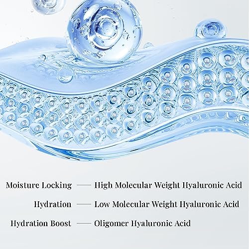 '+WIS+ Hyaluronic Acid Face Mask 24 EA with Hyaluronic Acid Serum and Vitamin B5 Facial Mask for Dry Skin Anti-Aging Mask to Plump and Repair Dehydrated Skin Safe on Sensitive Skingifts for women