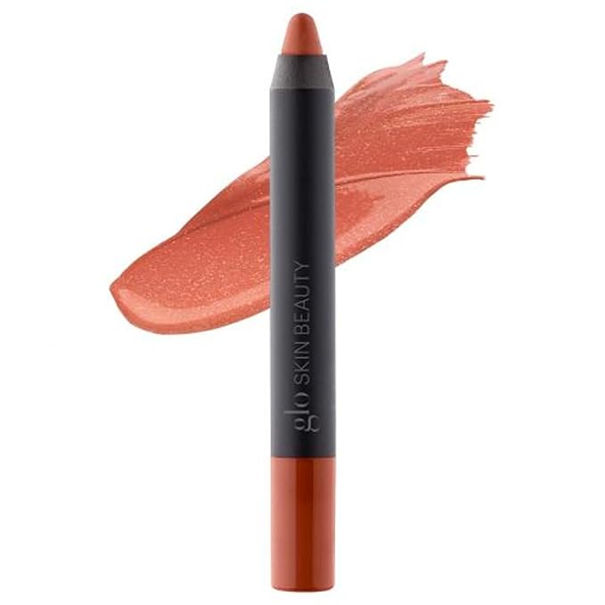 Glo Skin Beauty Cream Glaze Lip Crayon in Praline - Shimmery Toasted Brown Sugar - Glossy Crayon Lipstick 6 Shades