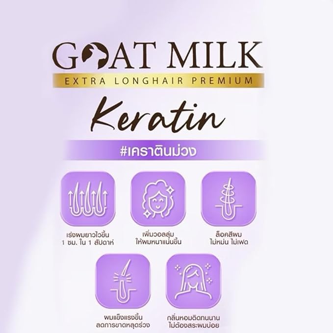 (Purple) Milk Extra Long Hair Keratin Mask ? Hair Treatment Cream 500g
