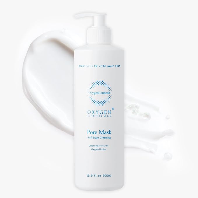 OxygenCeuticals Pore Mask ? Deep Cleansing Foaming Face Wash with Stearic Acid Lavender Oil &amp Portulaca Extract Helps Remove Impurities &amp Oil for Healthy-Looking Skin. 16.9 fl.oz (500ml)