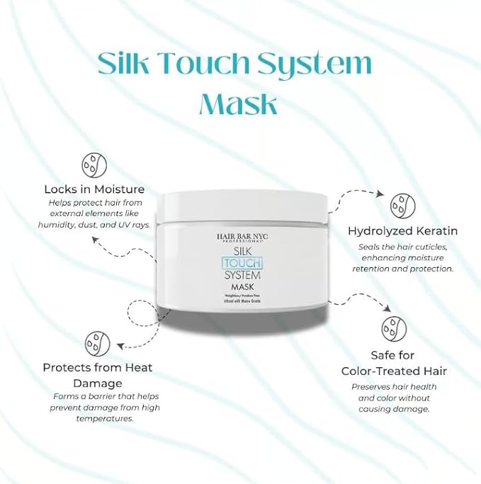 Silk Touch System Mask 500ml 16.9oz Repairs instantly in 60 Seconds -INFUSED With The Highest Amount of Keratin Possible
