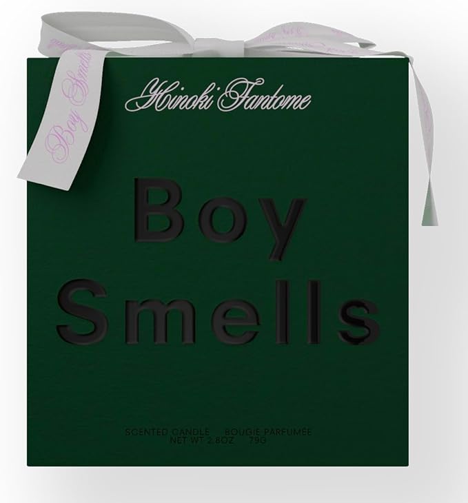 Boy Smells Festive Checker HINOKI FANT?ME ? Holiday Scent with Cardamom Hinoki &amp Smoked Amber ? Woodsy Cozy Soy Wax ? 8.5oz
