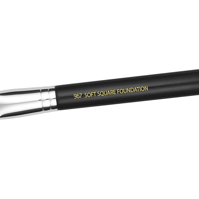 Bdellium Tools Professional Makeup Brush - Maestro Series 967 Soft Square Foundation - With All-Vegan Synthetic Fibers For Creating a Flawless Complextion (Black 1pc)