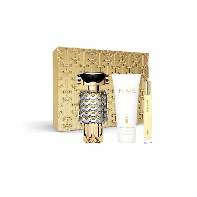 Fame by Paco Rabanne for Women - 3 Pc Gift Set 2.7 oz EDP Spray 0.34oz EDP Spray 3.4oz Body Lotion