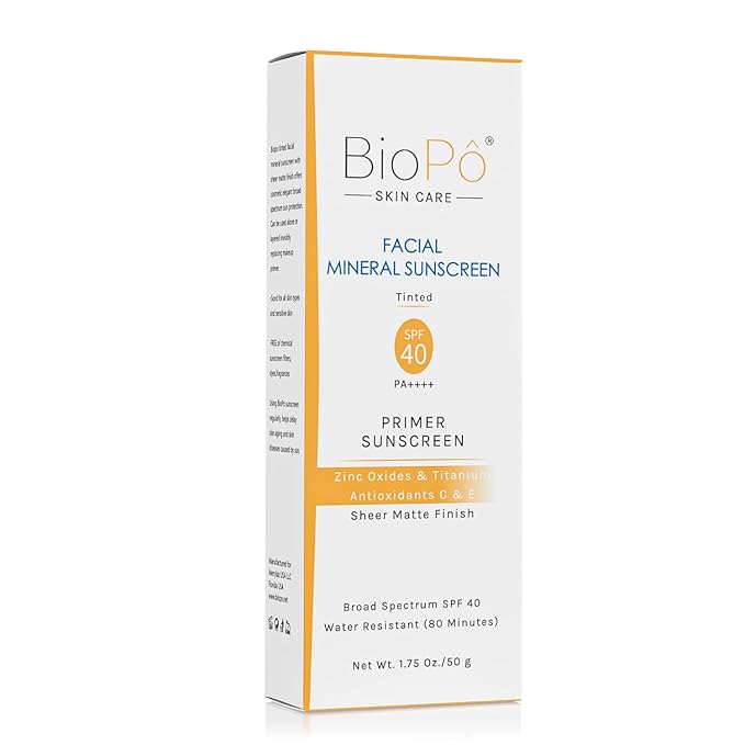 Tinted Mineral Sunscreen for Face SPF 40 ? Lightweight Matte Formula with Zinc Oxide &amp Titanium Dioxide ? Lightweight Matte Finish Sheer Tint Non-Greasy Texture 1.75 oz