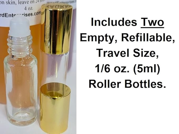 HYWD Enterprises Perfume Oil Comparable to ELIEEY SAAHB LE PARFUM for women Designer Inspired Impression Fragrance Oil Eau de Parfum Large 4 oz. (120ml) with 2 Empty Roll-ons Bottle
