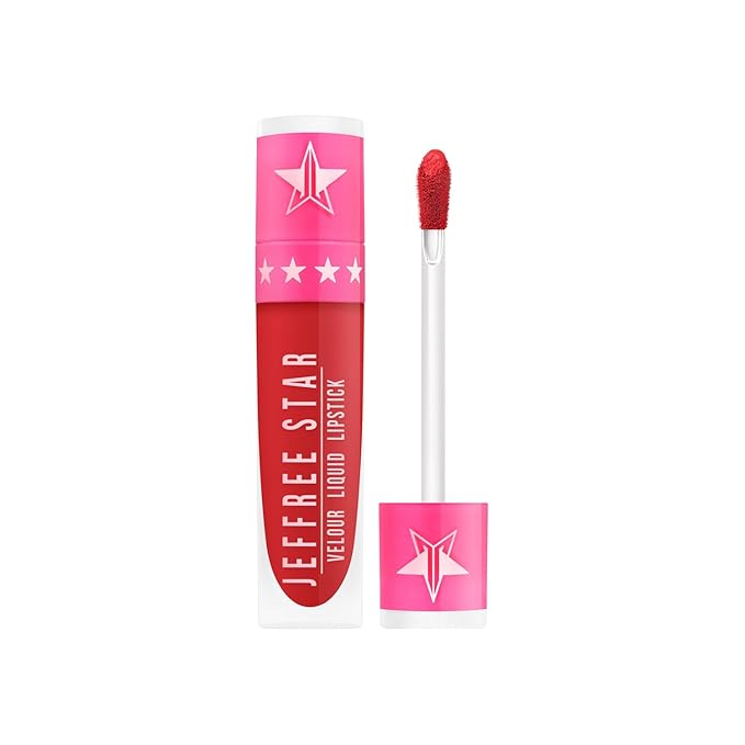 Jeffree Star Cosmetics Velour Liquid Lipstick 0.19 fl oz Long-lasting Matte Finish (Redrum)