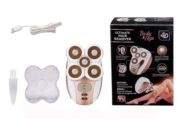 Women Waterproof Painless Hair Remover Electric Cordless Shaver Leg Hair Removal for Face Body Arm Underarms USB Rechargeable Bikini Trimmer Razor Epilator