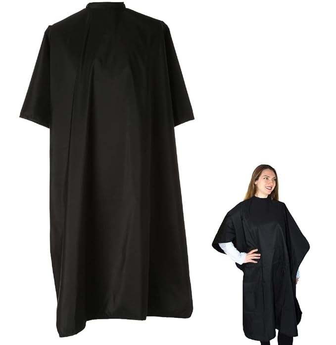 Hair Coloring Cape - Water-Resistant Salon Wear for Hair Dyeing Cutting and Styling - Lightweight Durable Hairdresser for Adults - Professional Hairdressing Apparel for Salon or Home Use