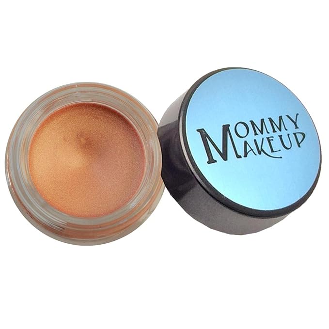 Mommy Makeup Any Wear Creme Eyeshadow - Waterproof Crease-Proof Long Lasting High Pigment Oil-free - Cream to Powder for Eyes Cheeks &amp Lips (Golden Apricot)