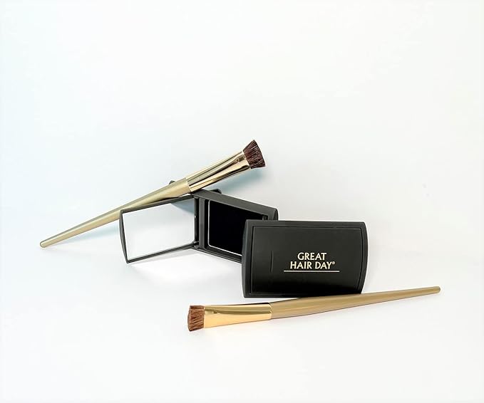 Joan Rivers Great Hair Day Root Touch Up Powder Duo - Fill-in Powder for Thicker Fuller Looking Hair (Dark Brunette)
