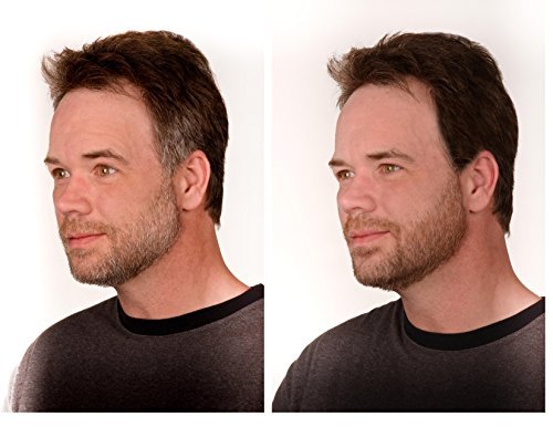 The Younger Looking Beard (Dark Brown) Beard and Mustache Darkener. Non Allergenic. 1 Minute Brush On