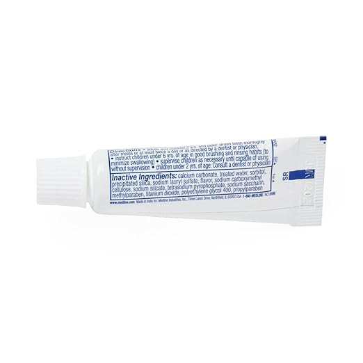 Medline Sparkle Fresh Toothpaste Fluoride Protection 0.6 oz. Dental Hygiene and Oral Care Pack of 144