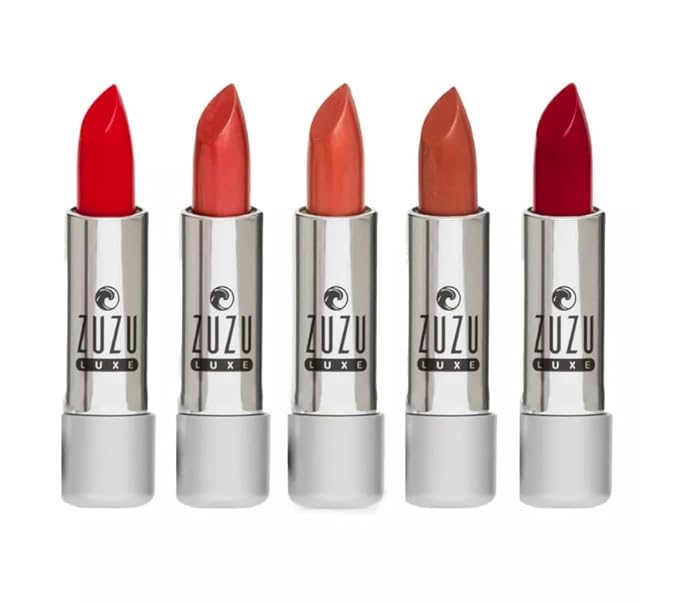Zuzu Luxe Lip Color Lipstick (Sin - Reddish Brown/Warm Pearl) Natural Lipstick Paraben Free Vegan Gluten-free Cruelty-free Non GMO 0.13 oz