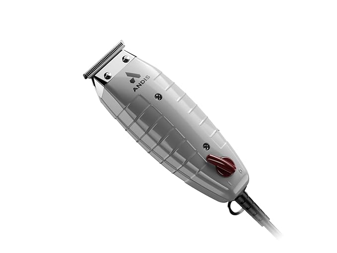 Andis 04780 Professional T-Outliner Beard &amp Hair Trimmer for Men with Carbon Steel T-Blade Bump Free Technology ? Corded Electric Beard Trimmer GTO Grey
