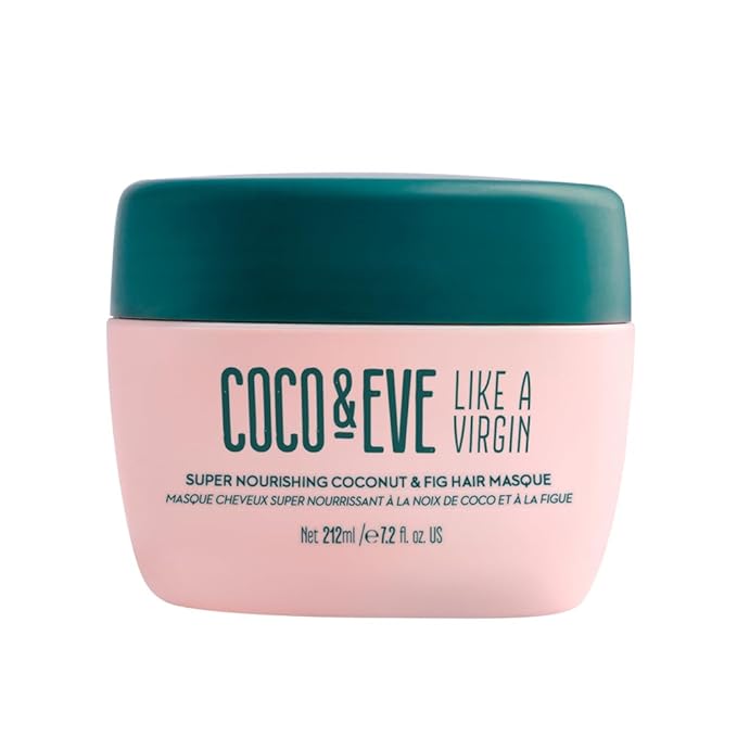 Coco &amp Eve Like a Virgin Hair Masque - Coconut &amp Fig Hair Mask for Dry Damaged hair with Shea Butter &amp Argan Oil for Hair Repair &amp Hydration | Deep Conditioning Mask Hair Treatment (21