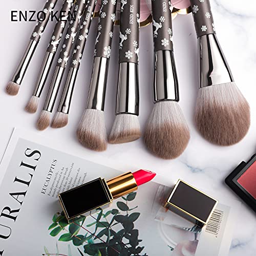 Natural Goat Hair Makeup Brush Set Professional Snowflake Cosmetic Brushes Makeup Set Natural Makeup Brushes Natural Bristle Makeup Brushes Natural Hair Makeup Brushes Set Professional.
