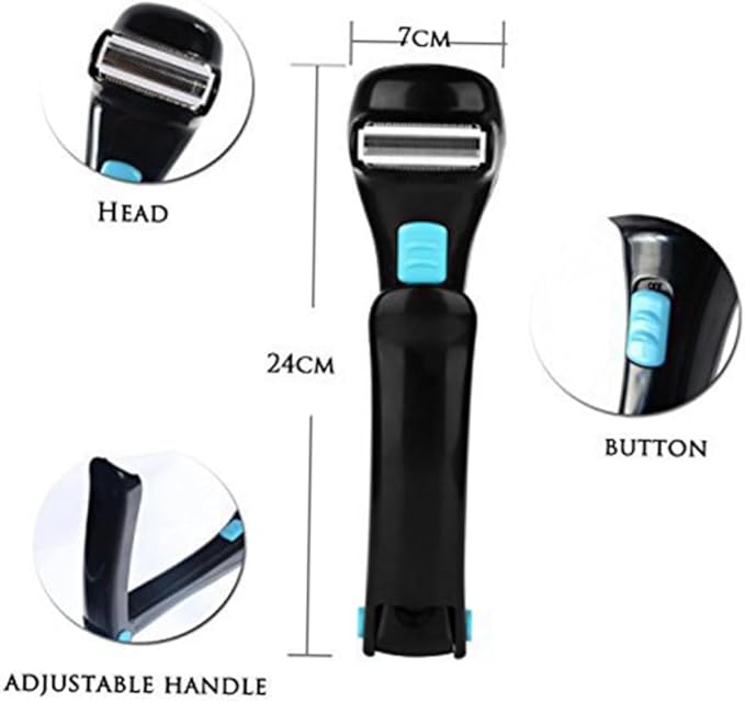 Beaupretty Electric Back Shaver for Men Hair Eraser for Women Professional Razor for Back Hair Removal