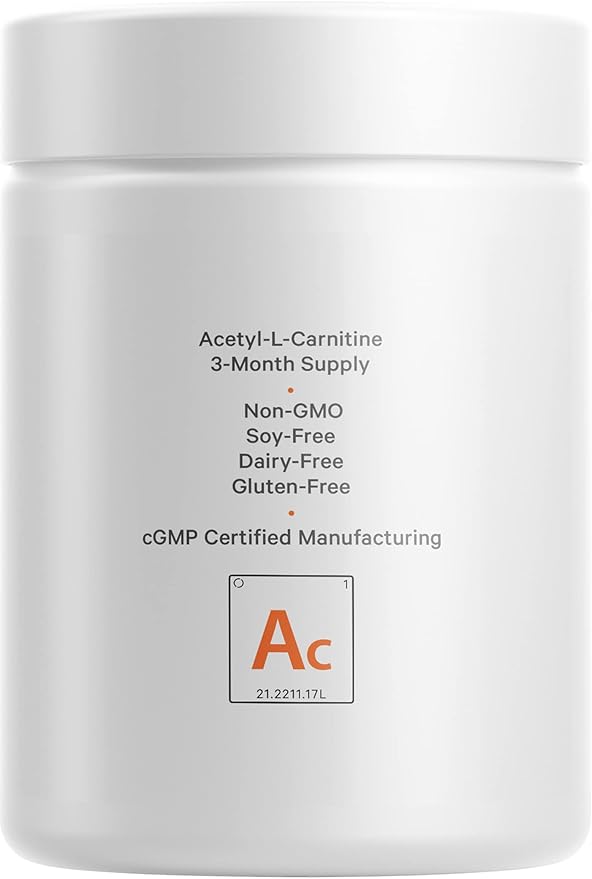 Codeage Liposomal Acetyl-L-Carnitine+ Supplement - 500 mg Acetyl-L-Carnitine per Serving - 3-Month Supply Liposomal Delivery - Alcar Supplement - L-Carnitine - Non-GMO Gluten-Free 90 Capsules
