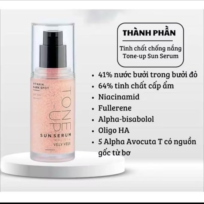 Vitamin Dark Spot Sun Serum VELY-VELY SPF 50+ PA++++ Tone-Up Brightening 30ml