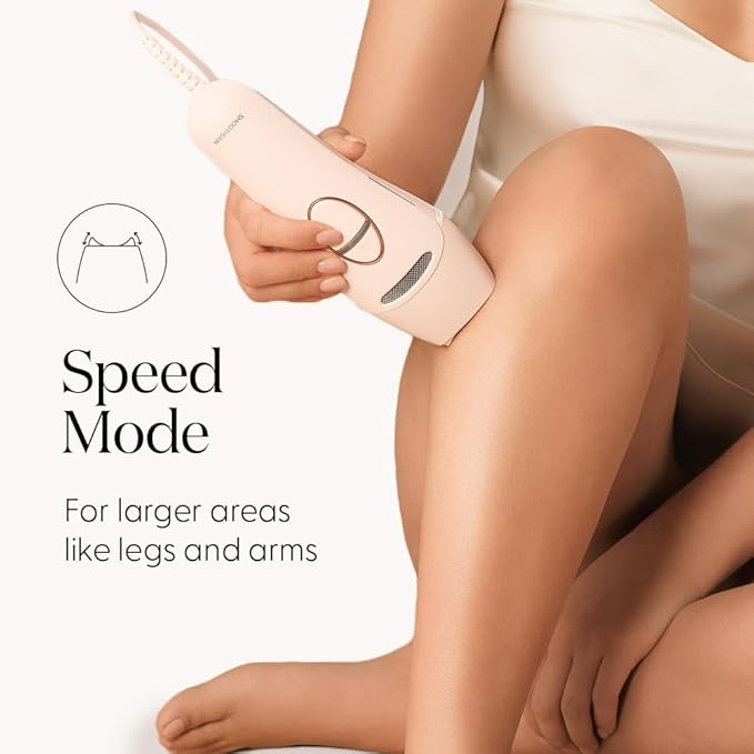 Smoothskin Pure Switch IPL Laser Hair Removal with Sapphire Pro Ice Cooling in Soft Pink The World??First 3-in 1 IPL for Body Face Bikini Alternative to Laser Corded