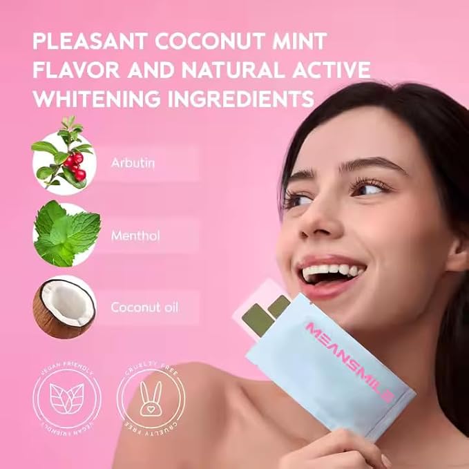 The Best Peroxide-Free Teeth Whitening Strips Kit ? 14 Safe &amp Gentle Treatments (28 Strips) for Enamel-Friendly Instant Whitening ? Removes Deep Stains for a Brighter Healthier Smile