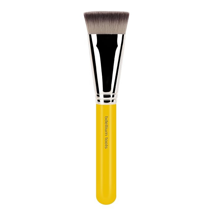 Bdellium Tools Professional Makeup Brush - Studio Series 987 Face Blending - With Soft Synthetic Fibers For Sculpting Cheekbones and Adding Dimension (Yellow 1pc)