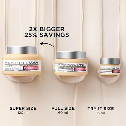 IT Cosmetics Confidence in a Cream - Hydrating &amp Anti Aging Face Moisturizer Visibly Reduces Fine Lines &amp Wrinkles Up To 48H Hydration Repairs Skin Barrier Squalane &amp Ceramides For Al