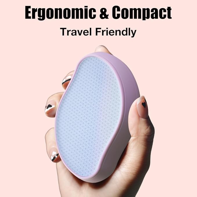 Premium Crystal Hair EraserPainless Exfoliation Hair Removal EpilatorNano Glass Hair Remover for WomenNatural Gentle and Efficient Shaver Trimmer on Leg Arm(Pastel Purple)