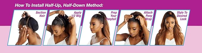 Sensationnel Instant Updown Halfwig Pony - Iud 2 4 Style in 1 Half Wig And Pony Drawstring (T2/27)
