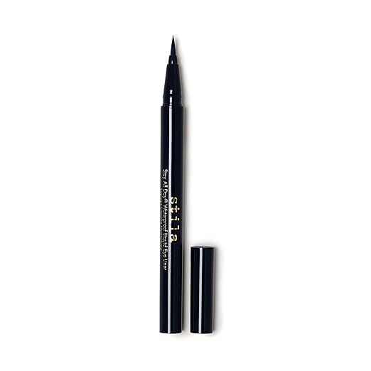stila Waterproof Liquid Eye Liner Stay All Day Makeup with Fine Brush Tip Lasting Satin Finish Smudge-Proof &amp Transfer-Resistant