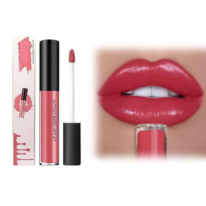 12 Colors Cream Texture Lipstick for Women Long Lasting Lipstick Non-Stick Lipgloss Velvet Lip Makeup Moisturizing Liquid Lip Stick Non-Fading Lip Gloss Hydrating Lip Tint for Makeup (#01)