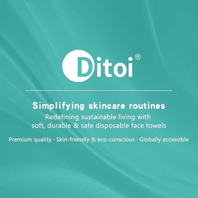 Ditoi Disposable Face TowelsUltra Thick Face Towelettes XL Lint-Free Facial Wipes for Makeup Removal &amp Gentle Skin Care10×12150 Count (3 Pack)Pearl-textured