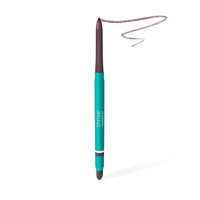 Thrive Causemetics Infinity Waterproof Eyeliner Pencil Built In Sharpener &amp Smudge Tip Long Lasting Smudge Proof Hyaluronic Acid &amp Shea Butter Vegan &amp Cruelty Free Alondra (Aubergine