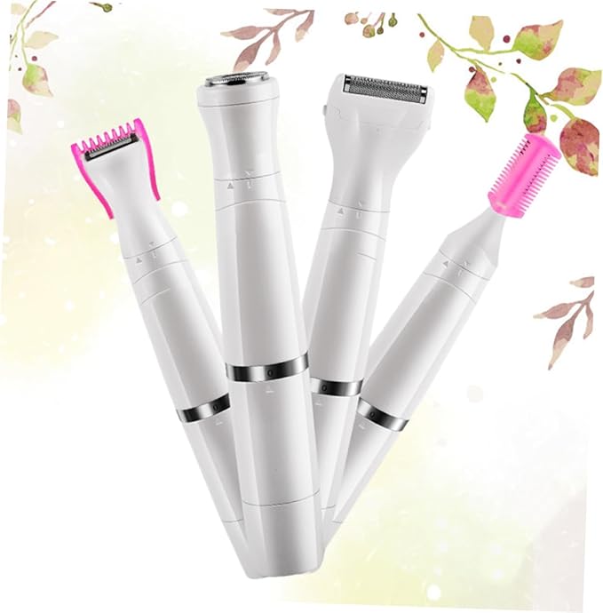 1Pc Electric Shaver for Women Armpit Body Hair Trimmer Rechargeable Painless Hair Removal Device in Pearl White for Sensitive Areas Easy Cleansing
