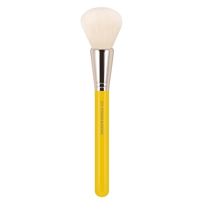 Bdellium Tools Professional Makeup Brush - Studio Series 959 Powder Blending - With Mix of Soft Synthetic &amp Natural Fibers For Blending Powder (Yellow 1pc)